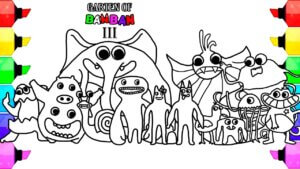 Garten of Ban Ban 3 Monsters - HuLaHo Coloring Pages